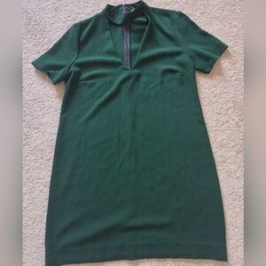 Zara Dark Green Short Sleeve Dress